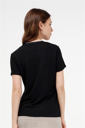 BRZ Collection Viskon V Yaka Kadın Kısa Kollu T-shirt