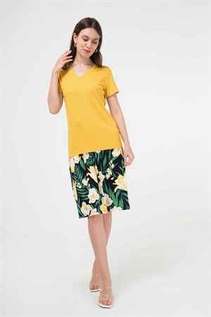 BRZ Collection Viskon V Yaka Kadın T-shirt