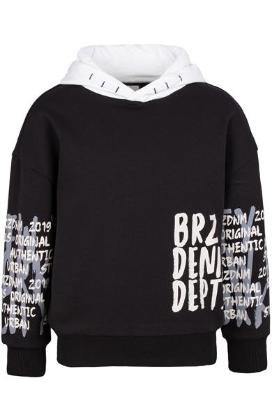 BRZ Kids Baskılı Erkek Çocuk Kapüşonlu Sweatshirt Hoodie