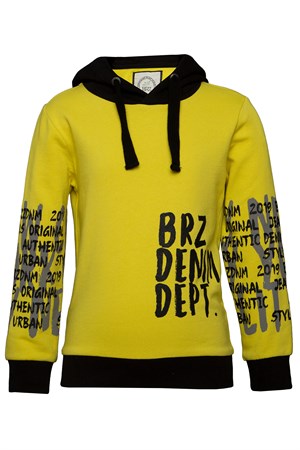 BRZ Kids Baskılı Erkek Çocuk Kapüşonlu Sweatshirt Hoodie