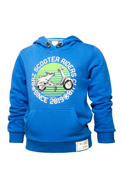 BRZ Kids Baskılı Erkek Çocuk Kapüşonlu Sweatshirt