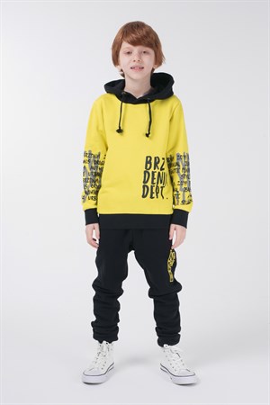 BRZ Kids Baskılı Erkek Çocuk Kapüşonlu Sweatshirt Hoodie