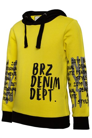 BRZ Kids Baskılı Erkek Çocuk Kapüşonlu Sweatshirt Hoodie