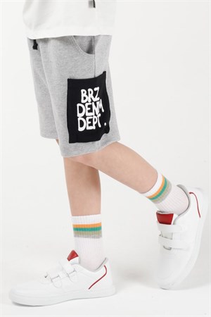 BRZ Kids Baskılı Erkek Çocuk Kaşkorse Şort