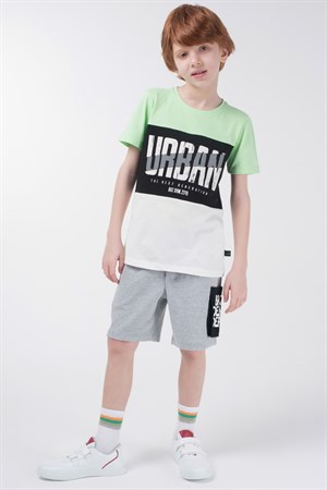 BRZ Kids Baskılı Erkek Çocuk Kaşkorse Şort