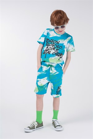 BRZ Kids Baskılı Erkek Çocuk Kısa Kollu T-shirt