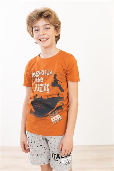 BRZ Kids Baskılı Erkek Çocuk Kısa Kollu T-shirt
