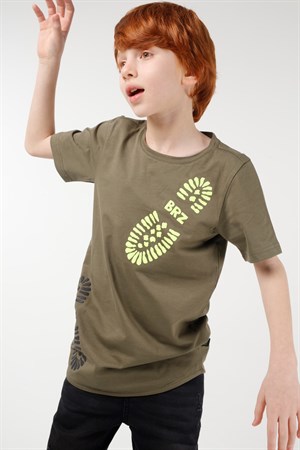 BRZ Kids Baskılı Erkek Çocuk Kısa Kollu T-shirt
