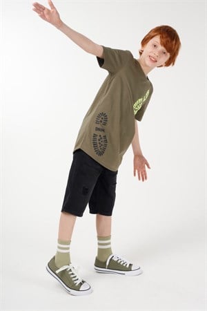 BRZ Kids Baskılı Erkek Çocuk Kısa Kollu T-shirt