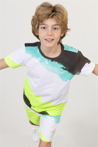 BRZ Kids Baskılı Erkek Çocuk T-shirt Şort Takım