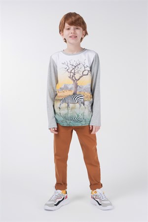 BRZ Kids Baskılı Erkek Çocuk Uzun Kollu T-shirt