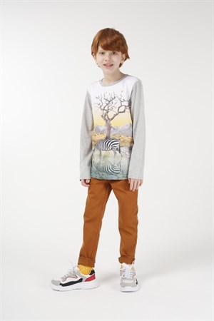 BRZ Kids Baskılı Erkek Çocuk Uzun Kollu T-shirt