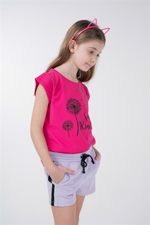 BRZ Kids Baskılı Kız Çocuk Kısa Kollu T-shirt