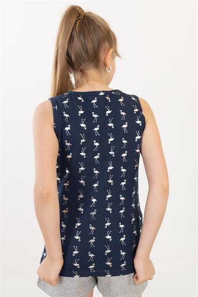 BRZ Kids Baskılı Kız Çocuk Sıfır Kol T-shirt