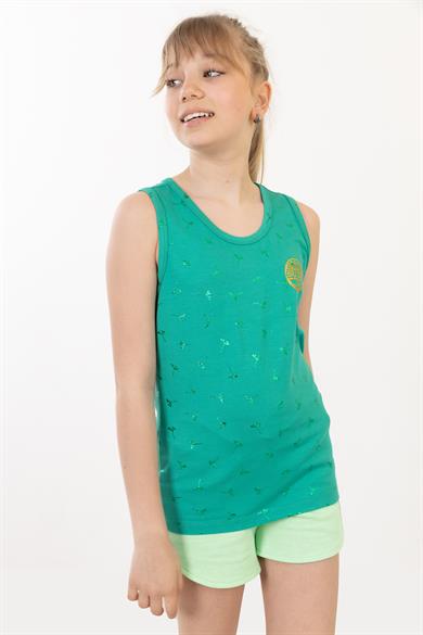 BRZ Kids Baskılı Kız Çocuk Sıfır Kol T-shirt