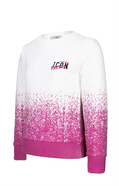 BRZ Kids Baskılı Kız Çocuk Sweatshirt Pantolon Takım
