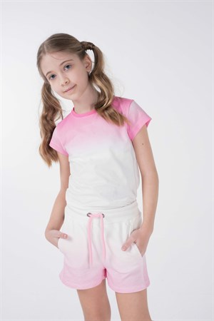 BRZ Kids Baskılı Kız Çocuk T-shirt Şort Takım 