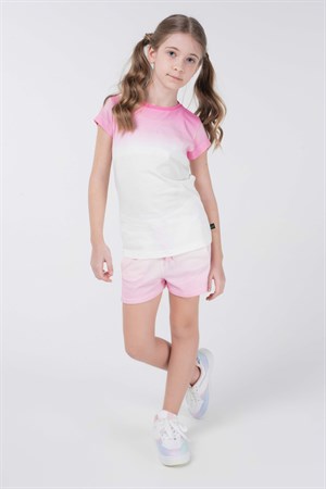 BRZ Kids Baskılı Kız Çocuk T-shirt Şort Takım 