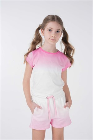 BRZ Kids Baskılı Kız Çocuk T-shirt Şort Takım 