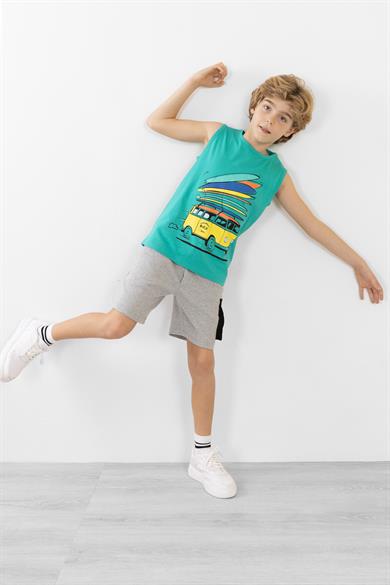 BRZ Kids Baskılı Unisex Çocuk Sıfır Kol T-shirt