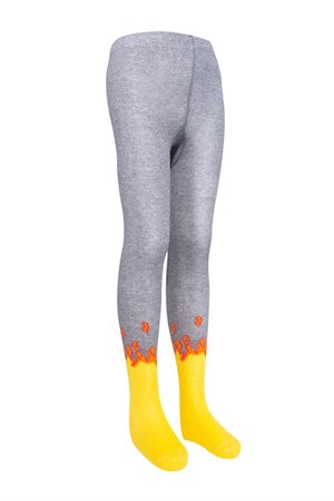 BRZ Kids Bileği Alev Desenli Kız Çocuk Külotlu Çorap 3lü Set