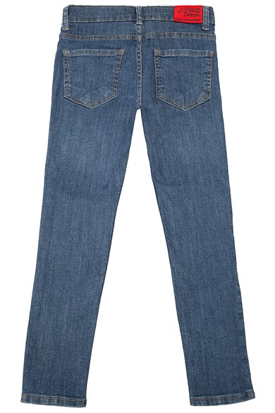 BRZ Kids Bıyık Efektli 5 Cepli Klasik Erkek Çocuk Kot Pantolon 5-10 Yaş