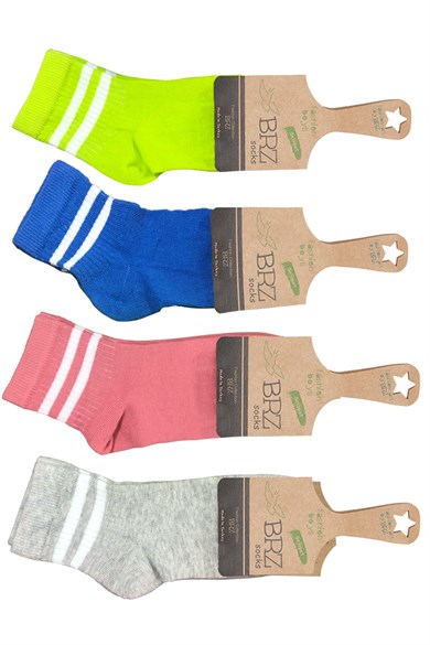 BRZ Kids Çemberli Erkek Çocuk Çorabı 4lü Set