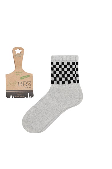 BRZ Kids Dama Desenli Erkek Çocuk Çorabı 3lü set