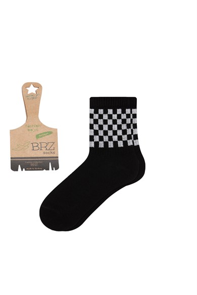 BRZ Kids Dama Desenli Erkek Çocuk Çorabı 3lü set