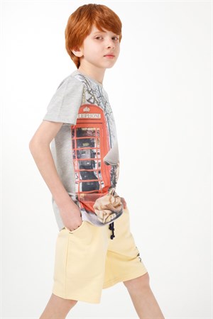 BRZ Kids Dijital Baskılı Erkek Çocuk Kısa Kollu T-shirt