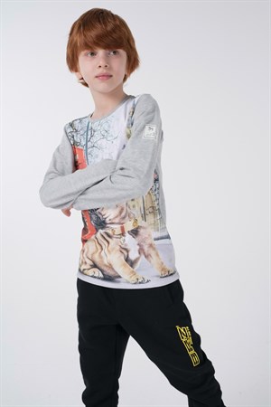 BRZ Kids Dijital Baskılı Uzun Kollu T-shirt
