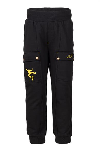 BRZ Kids Erkek Çocuk Baskılı Jogger Siyah Pantolon
