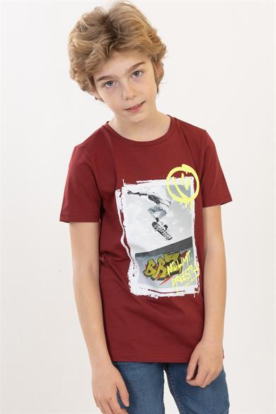BRZ Kids Erkek Çocuk Baskılı Kısa Kollu T-shirt