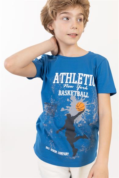 BRZ Kids Erkek Çocuk Baskılı Kısa Kollu T-shirt
