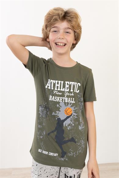 BRZ Kids Erkek Çocuk Baskılı Kısa Kollu T-shirt