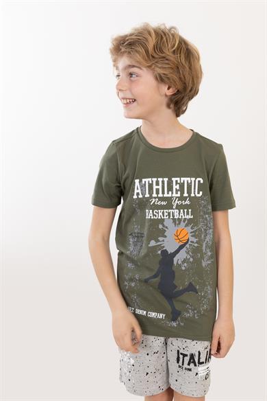 BRZ Kids Erkek Çocuk Baskılı Kısa Kollu T-shirt