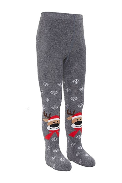 BRZ Kids Geyik Desen Havlu Kız Çocuk Külotlu Çorap 3lü Set