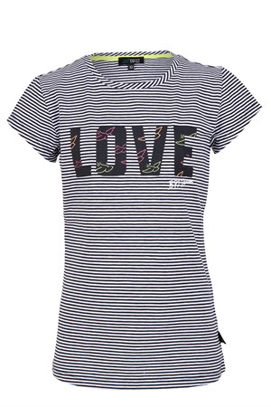 BRZ Kids İpliği Boyalı Kız Çocuk Kısa Kollu T-shirt