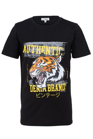 BRZ Kids Kaplan Baskılı Erkek Çocuk Kısa Kollu T-shirt
