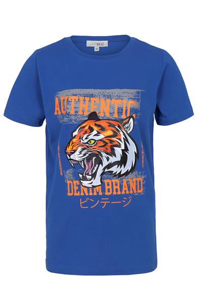 BRZ Kids Kaplan Baskılı Erkek Çocuk Kısa Kollu T-shirt