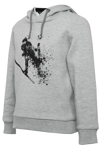 BRZ Kids Kayakçı Baskılı Kapüşonlu Sweatshirt Erkek Çocuk