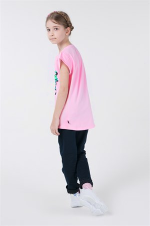 BRZ Kids Kelebek Baskılı Kız Çocuk Kısa Kollu T-shirt