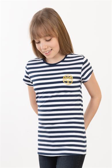 BRZ Kids Kız Çocuk Çizgili T-shirt
