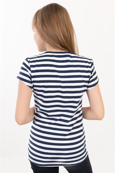 BRZ Kids Kız Çocuk Çizgili T-shirt