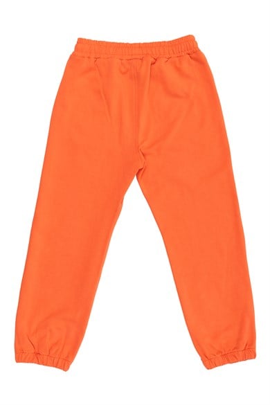 BRZ Kids Kız Çocuk Turuncu Renk Crop Sweatshirt Pantolon Takım