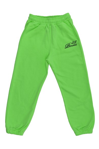 BRZ Kids Kız Çocuk Yeşil Crop Sweatshirt Pantolon Takım