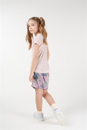 BRZ Kids Metraj Baskılı Kız Çocuk Şort