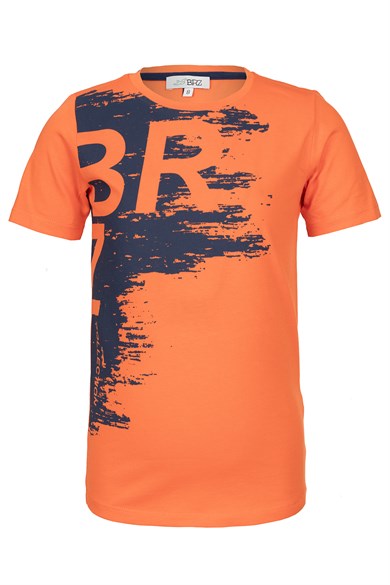 BRZ Kids Neon Baskılı Erkek Çocuk Kısa Kollu T-shirt