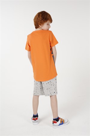 BRZ Kids Neon Baskılı Erkek Çocuk Kısa Kollu T-shirt