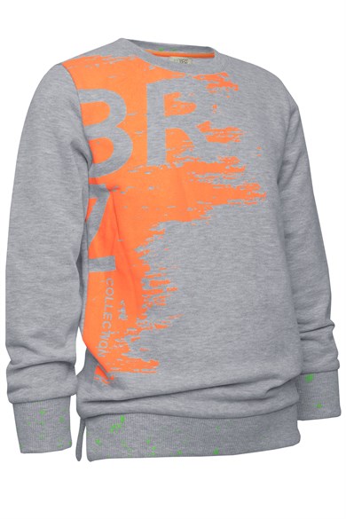 BRZ Kids Neon Baskılı Erkek Çocuk Sweatshirt